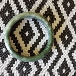 Jade looking green/ white marble style bracelet